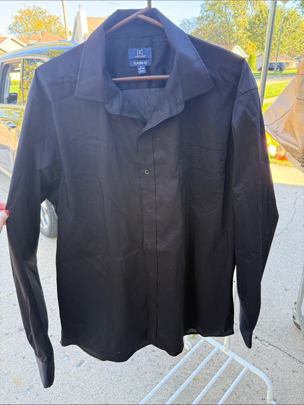 George Black Long-Sleeve Dress Shirt